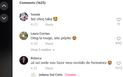 TikTok Sorted Comments By Likes