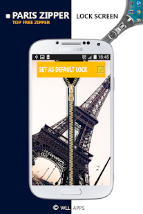 Paris Zipper Lock Screen Screenshots 5