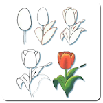 Cover Image of Tải xuống How To Draw Beautiful Flowers 1.2 APK