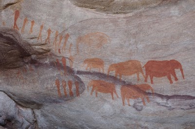 Felszeichnungen der Koisan in den Stadsaal Caves