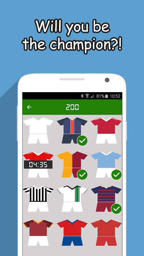 Android application Football Game - Jersey Quiz! screenshort
