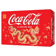 Thùng 24 Nước Giải Khát Coca-Cola Vị Nguyên Bản Original 320ml - Bao Bì Tết