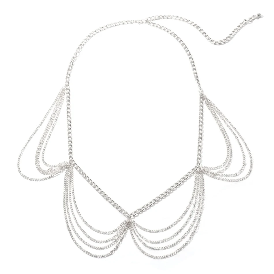 Ladies Vintage Punk Boho Body Chain. Enhance your style with this unique body jewelry. Perfect for bohemian and punk out