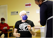 Western Cape premier Alan Winde receives his first dose of Covid-19 vaccine at Mitchells Plain community health centre in Cape Town on July 31 2021. File photo.