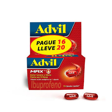 Advil Max Ibuprofeno, Pague 16 y lleve 20 caps  