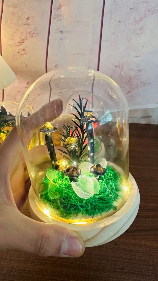 Creatieve Kleine Paddestoel Nachtlamp DIY Maak je eigen unieke sfeerverlichting, perfect om je ruimte te decoreren en te personaliseren.