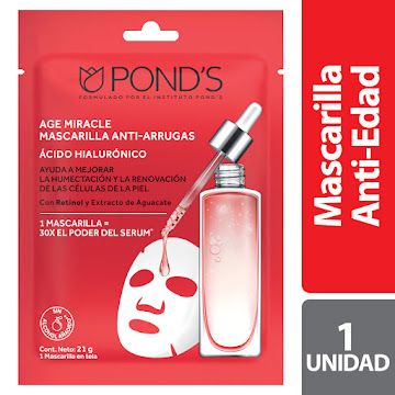 Mascarilla Facial Ponds Anti - Arrugas Ácido Hialurónico x 21 ml  