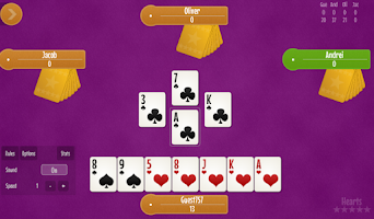 Hearts card game Screenshot