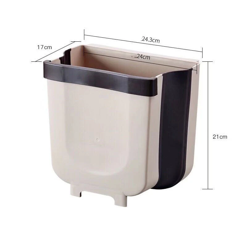 Poubelle suspendue pliable pour la maison Gagnez de la place et maintenez votre intérieur propre avec cette solution pratique, idéale pour la cuisine ou la salle de bain.