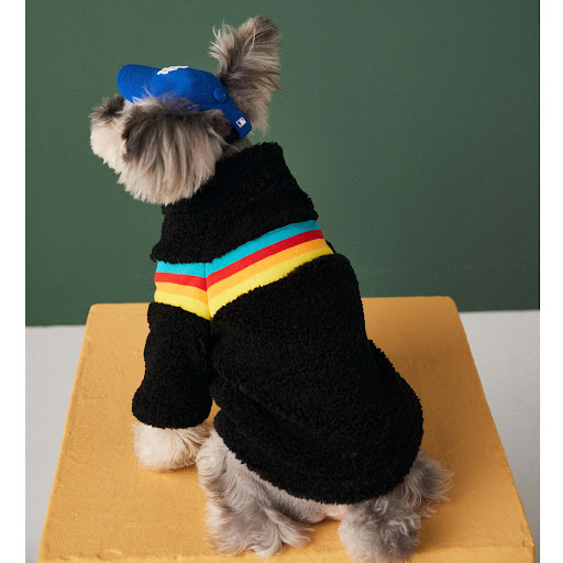Title 3, Pet Color Striped Casual Fashion Lamb Wool Coat...