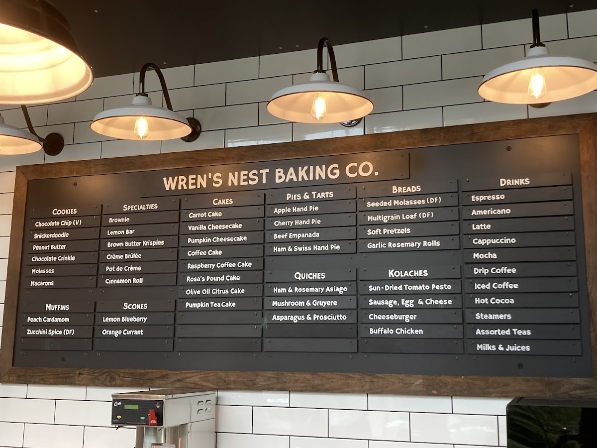 Their full menu but not actually what they have for the day, so don't expect everything. That being said, the day we visited at lunch time there were 6 savory options, half a dozen cake options, and a variety of cookies and muffins so still a surprising amount of vsriety for GF!