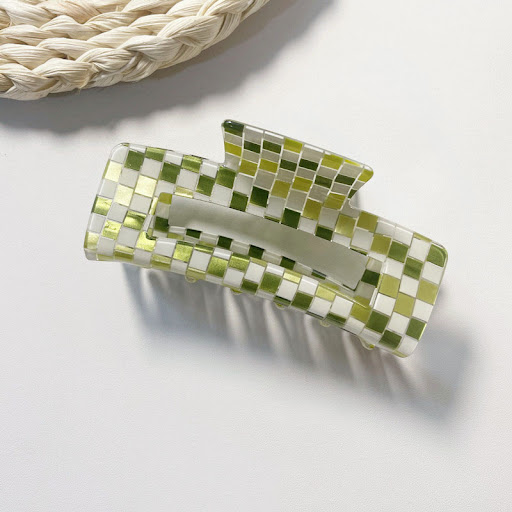 Title 4, Large Acetate Hair Clip with Color Cutout Desig...