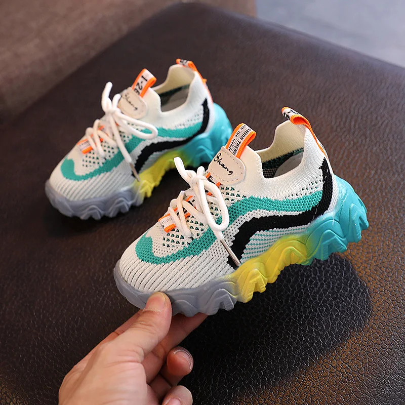 Title 5, Sneakers tissés volants à rayures pour enfants ...