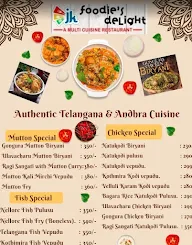 JK Foodies Delight menu 1