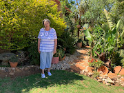 Irene Groenewald in her garden in Kleinfontein.