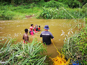 A frantic search is under way in Durban's Umlazi River for a nine-year old girl who was swept away  while swimming.