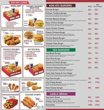 Bingo Burger menu 