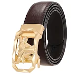 C2108 Gold Buckle Brown Belt