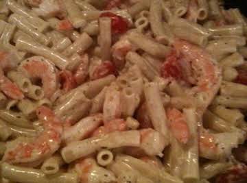 Creamy Tomato-Basil Pasta with Shrimp