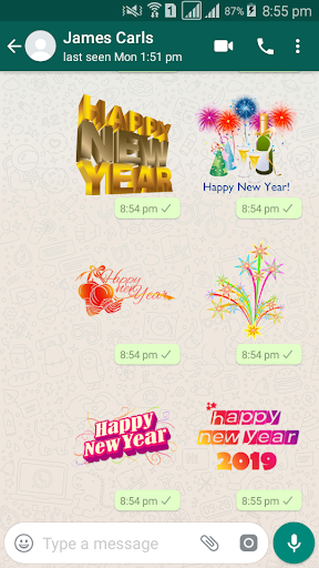 Happy New Year 2019 Sticker Pack - WAStickerApps