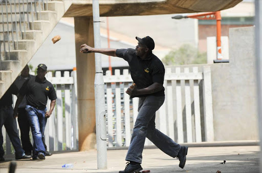 NO TURNING THE OTHER CHEEK University of Johannesburg and University of the Witwatersrand students clashed with private security guards on campus this week.