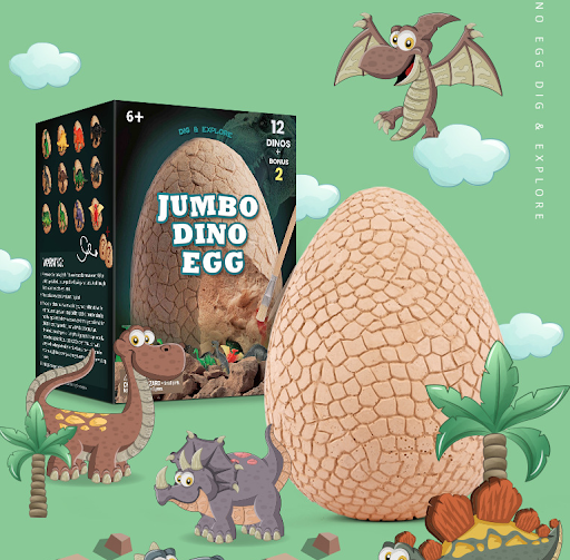Title 2, New Educational Toys Giant Dinosaur Egg Archaeo...