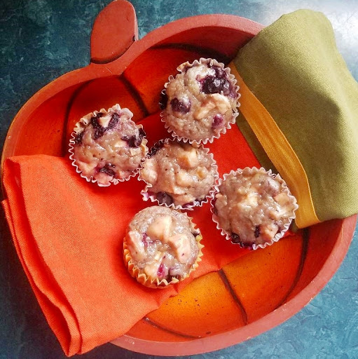 Fruit filled and delicious, Apple Blueberry Muffins are a perfectly simple idea for breakfast, brunch or snack time!