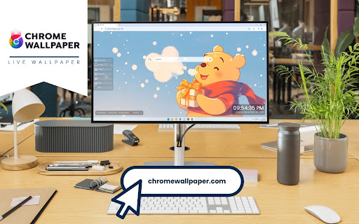 Winnie the Pooh Gift Snowfall Live Wallpaper screenshot 3