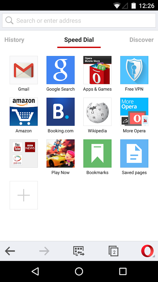  Browser Opera per Android beta- screenshot 