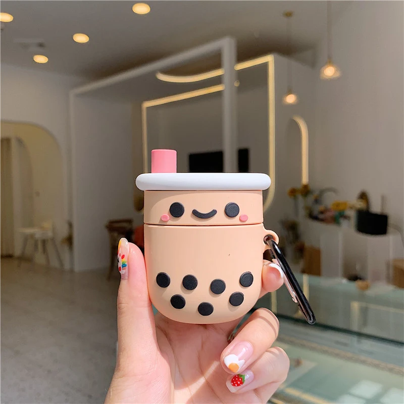 Pearl Milk Tea Silicone Earphone Cover