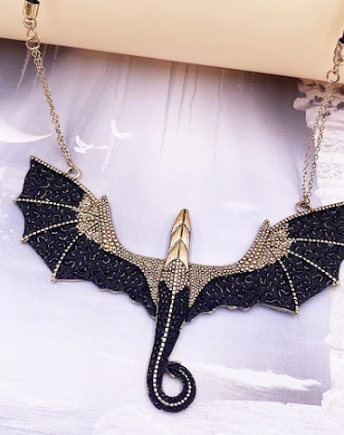 Halloween vleermuis ketting met pte - 0