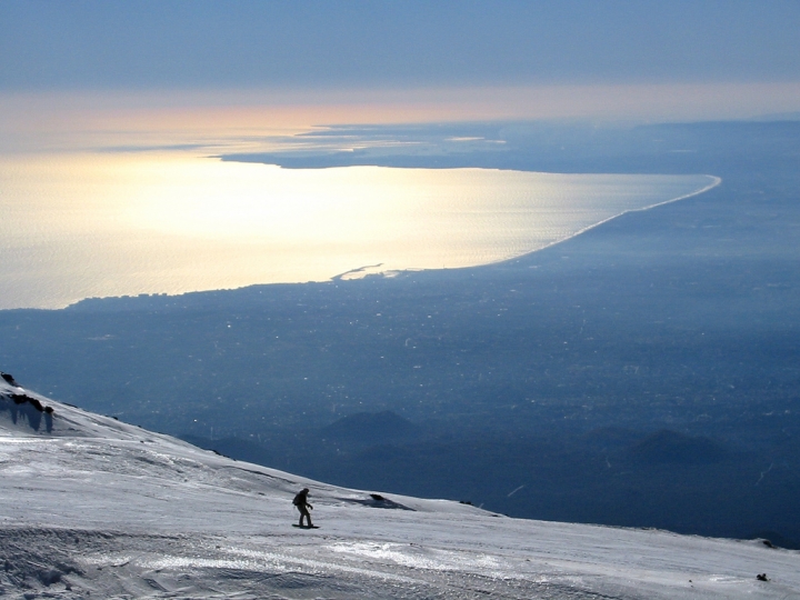 Sciare sull'Etna di chiafra