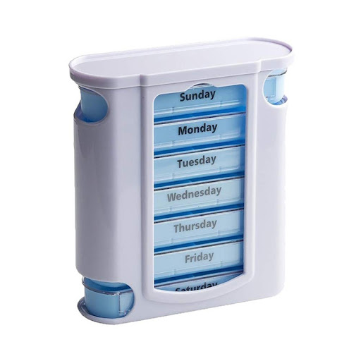 Title 2, Portable 7 Days A Week 28 Grid Pill Box, Moistu...