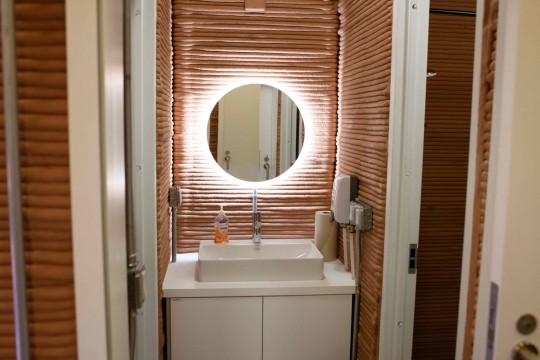 A crew bathroom inside Mars Dune Alpha