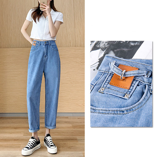 Title 2, Womens High Waist Slim Straight Daddy Pants. F...