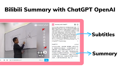 Bilibili Summary with ChatGPT OpenAI