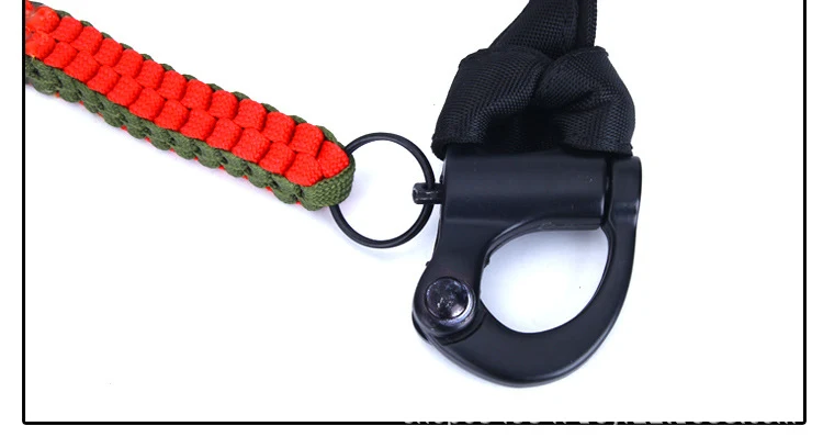 Lanyard táctico trenzado con sello, liberación rápida en la cintura, para seguridad y acceso instantáneo. Ideal para profesionales.