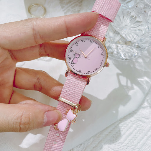 Title 4, Girl Heart Watch Girl Cute Pendant Macaron Fema...