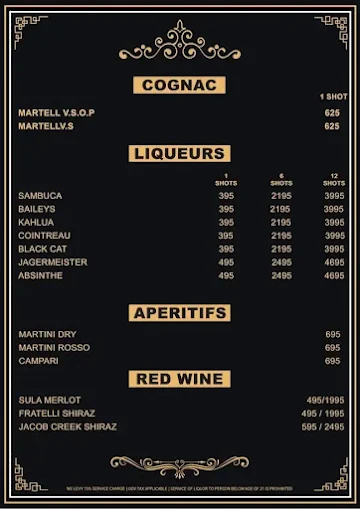 Barsoom Frat House menu 