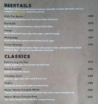 Motor Works & Brewing Company menu 4