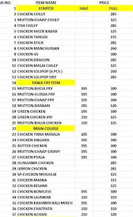 Asif Tawa Fry menu 1