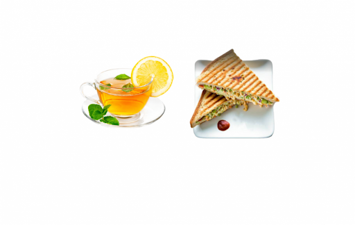 Lemon Tea (Lemon Tea + Veg Sandwich)