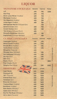 10 Downing Street menu 1