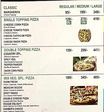 The Pizzeria House menu 