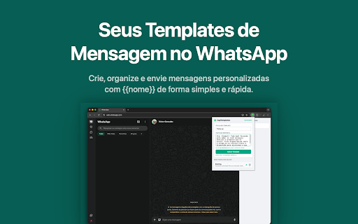 ZapTemplates - Modelos de Mensagens Rápidas para WhatsApp screenshot 1