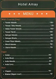 Hotel Amay menu 3