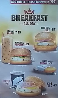 Burger King menu 1