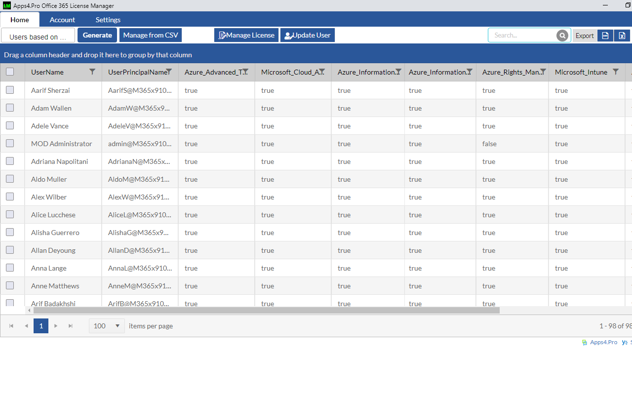 Apps4.Pro Office 365 License Manager Preview image 0