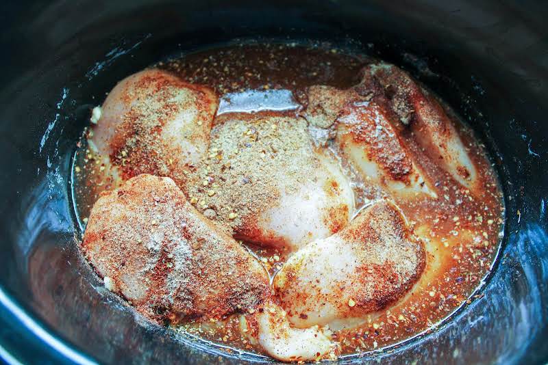 Ingredients In A Slow Cooker.