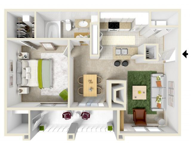 Rendered A2 Floorplan Diagram